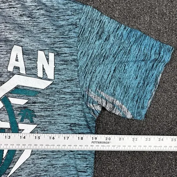 NEW American Fighter Shirt Mens Blue Division Tee Velvet Graphic Size Medium - Picture 5 of 7